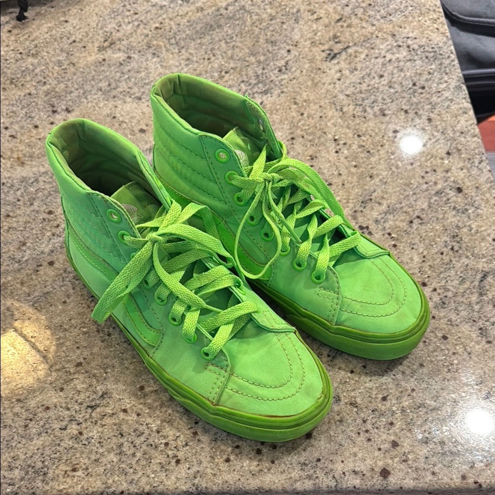 Vibrant Green High-Top Sneakers